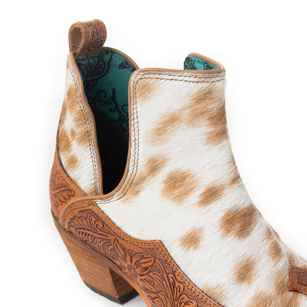 Frisco Hacienda Hair-on Hide & Hand-tooled Boots