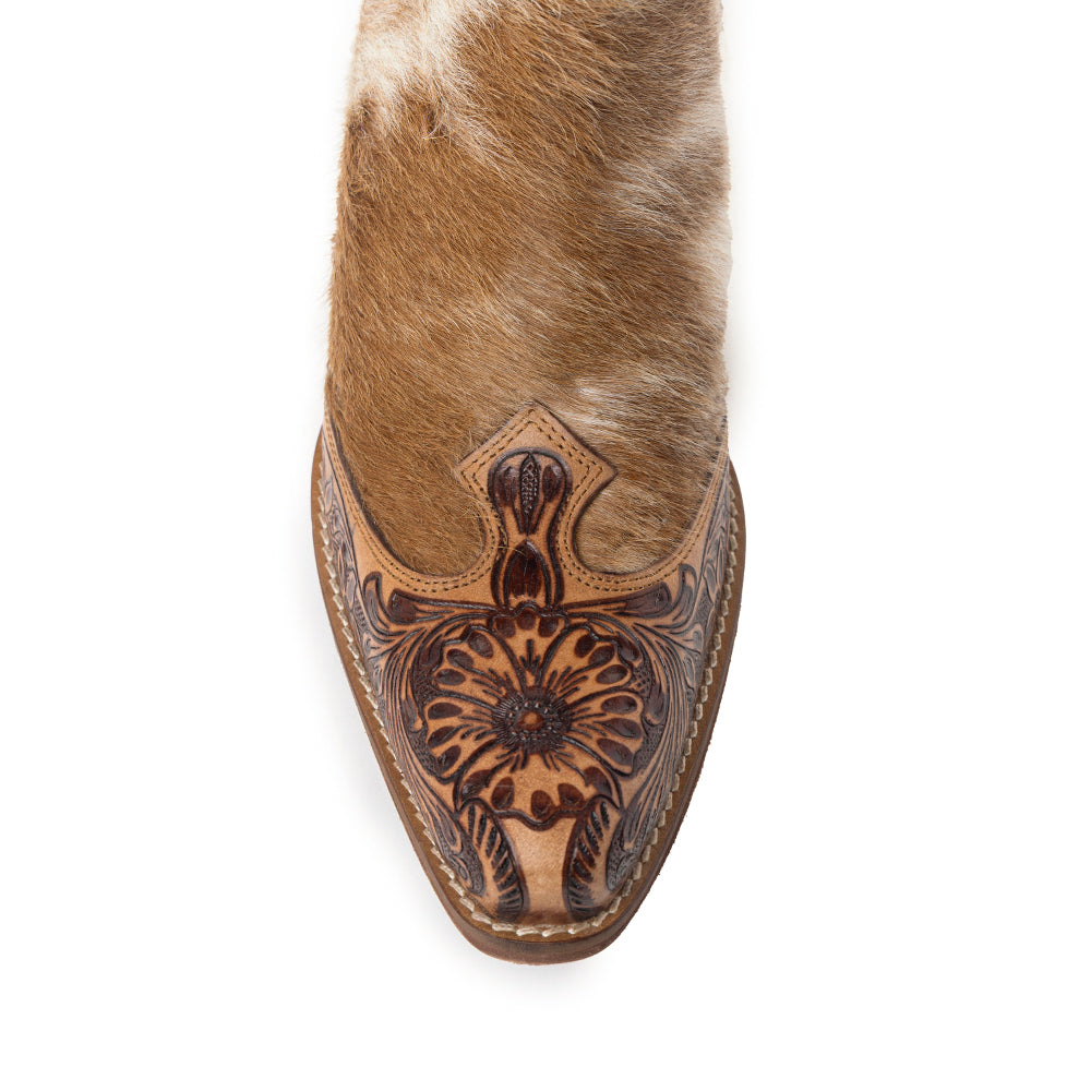 Winchester Hair-on Hide & Hand-tooled Boots