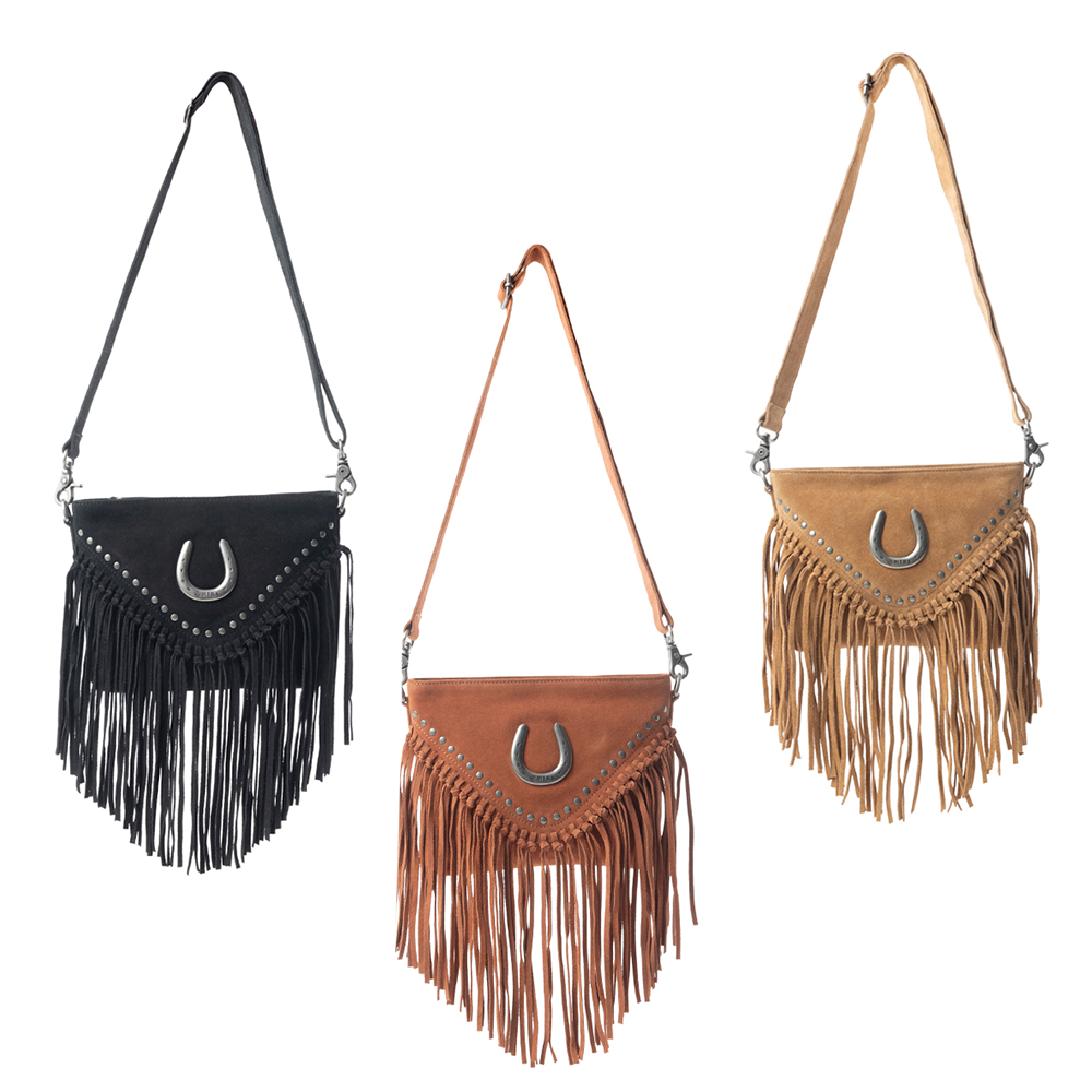Stallion's Luck Leather Bag In Black