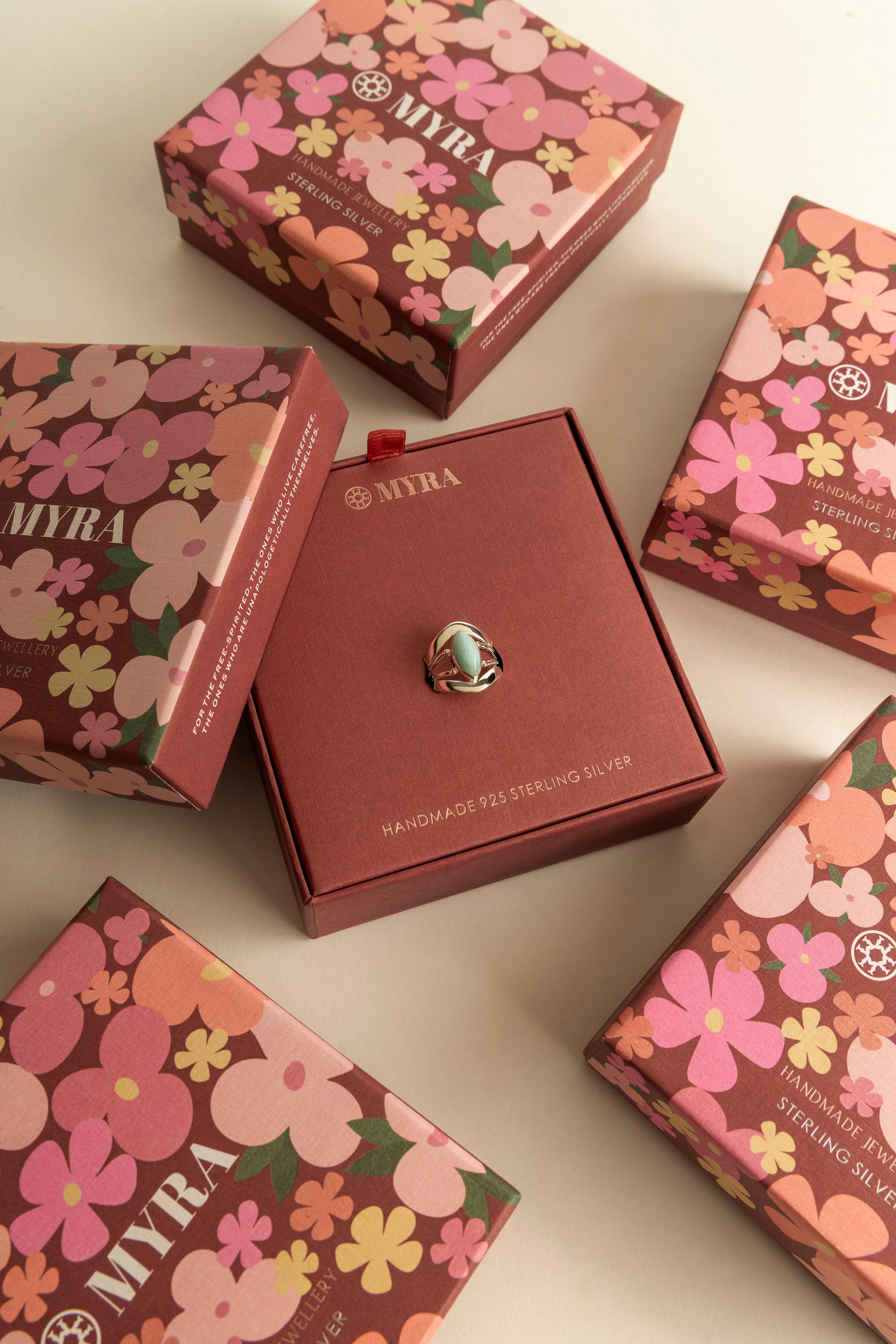 Marquise Halo Sterling Silver Ring in Mirage Grey