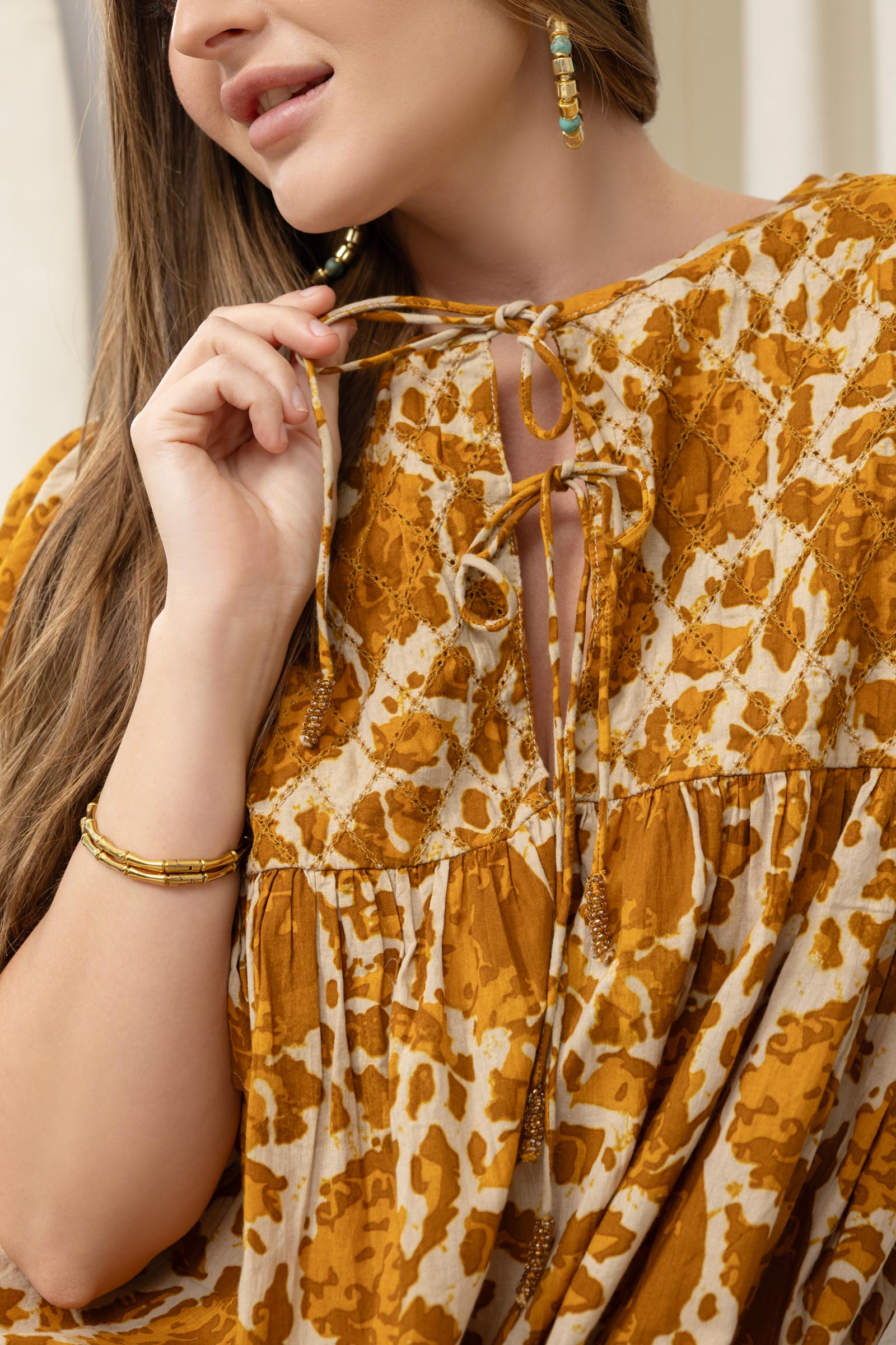 Bohera Beverly Frilled Sleeve Free Form Dress