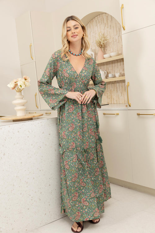 Bohera Yevennia Wrap Over Long Dress