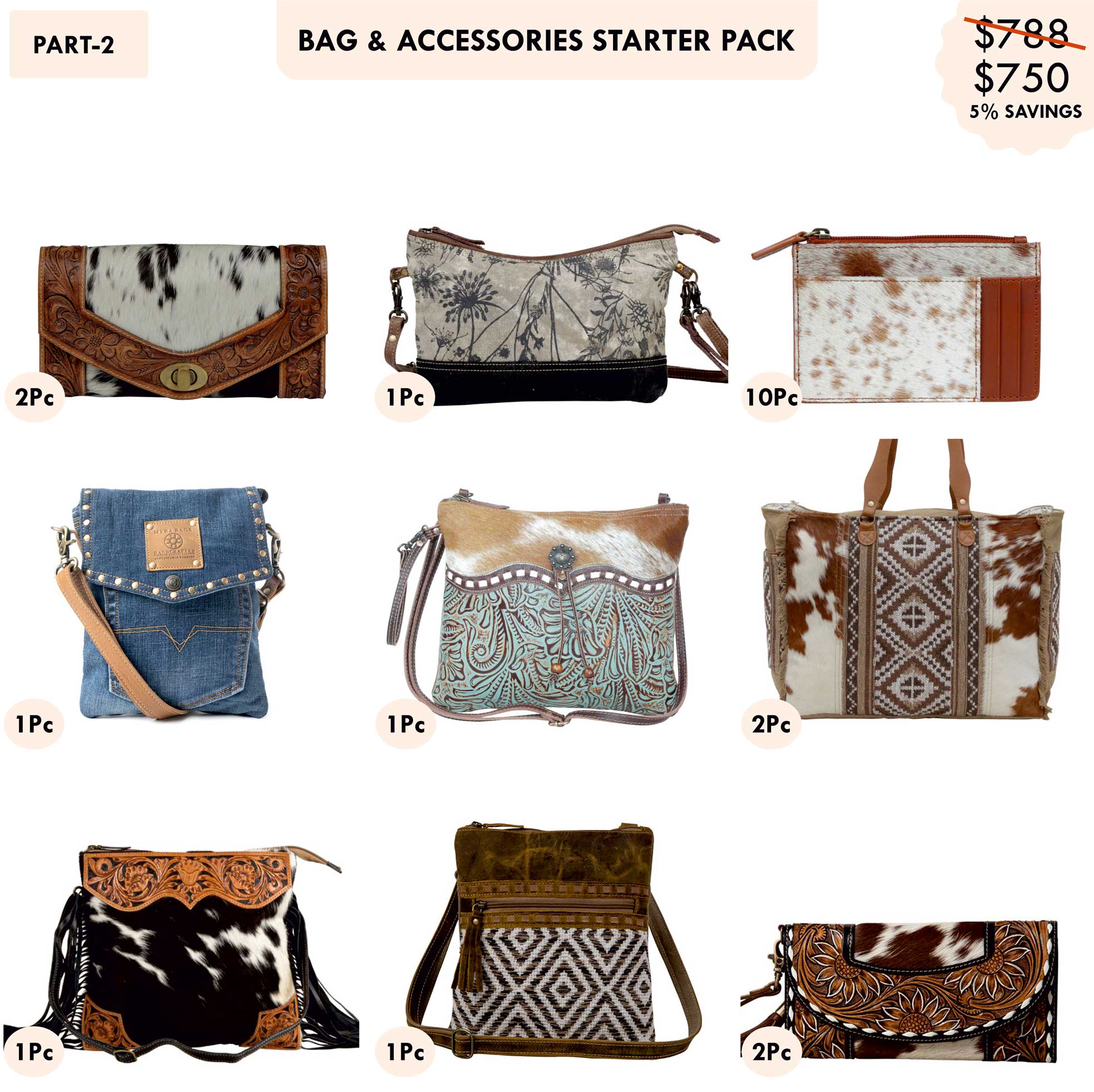 Starter Pack $750 - Western Bags & Accessories