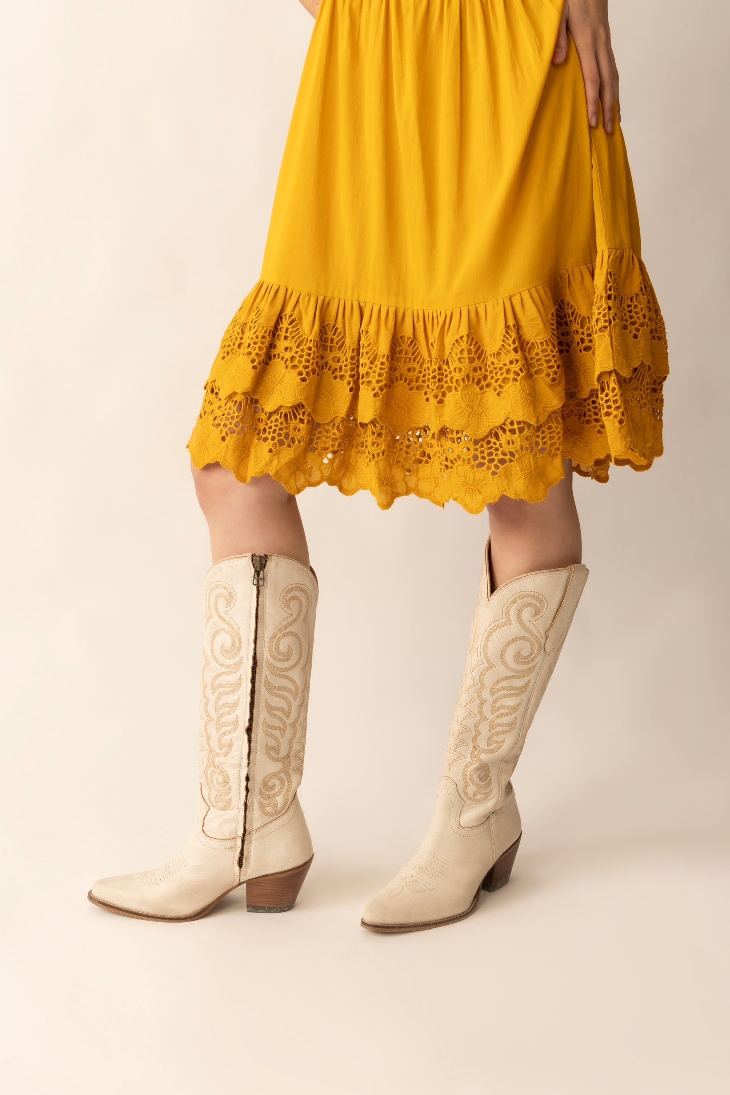 Goldie's Joy Dress In Mustard