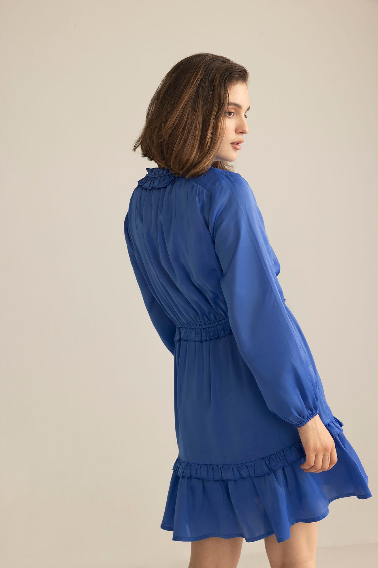 Wildflower Waltz Midi Dress in River Blue