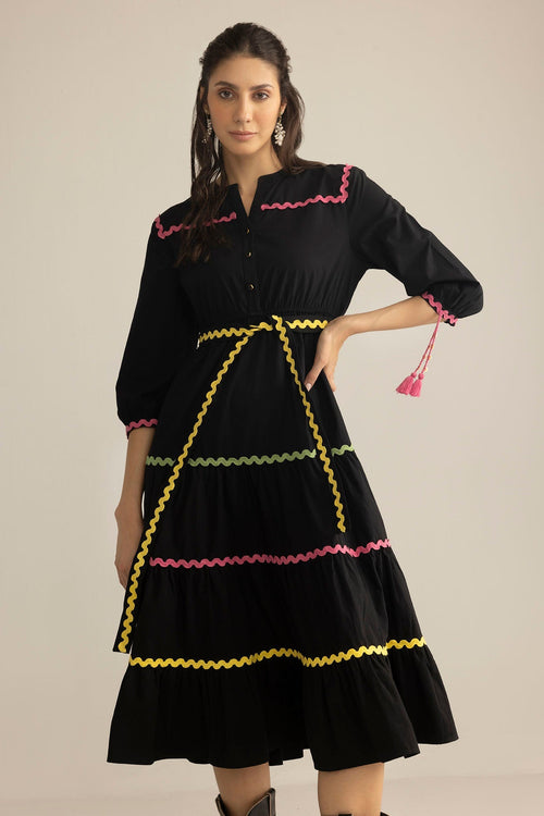 Carnival Sway Dress in Neon Dusk