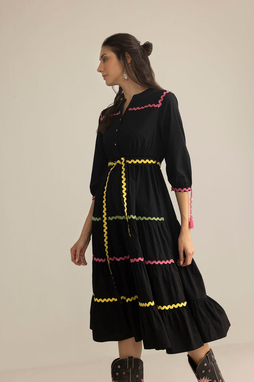 Carnival Sway Dress in Neon Dusk