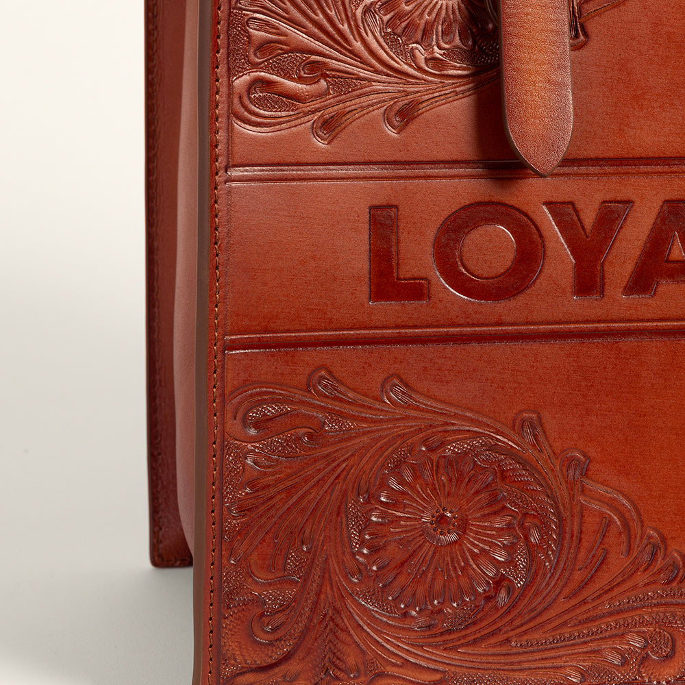 Loyal West Mivva Handtooled Medium Bag - Soft Walnut Leather