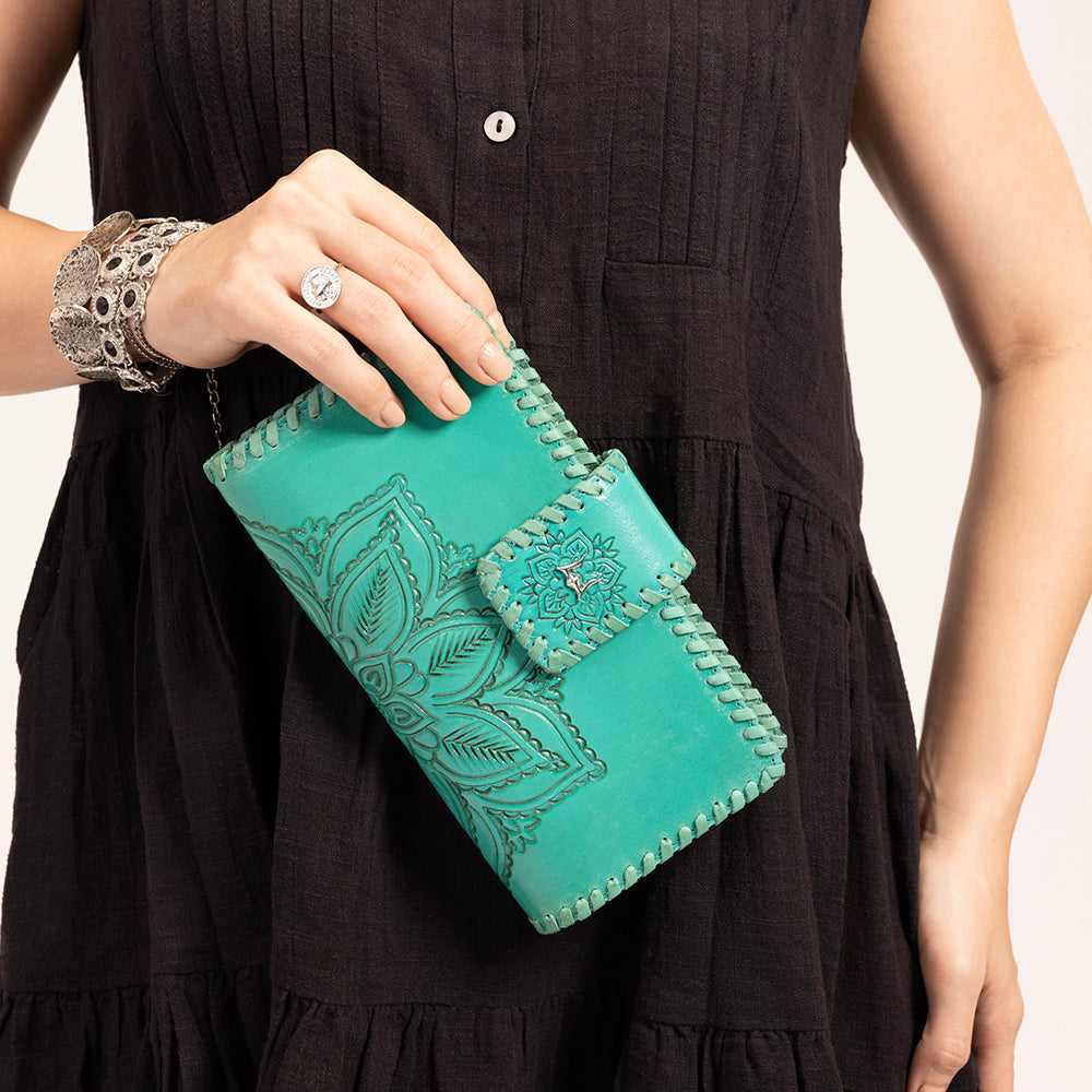 Loyal West Desert Lotus Wallet - Turquoise
