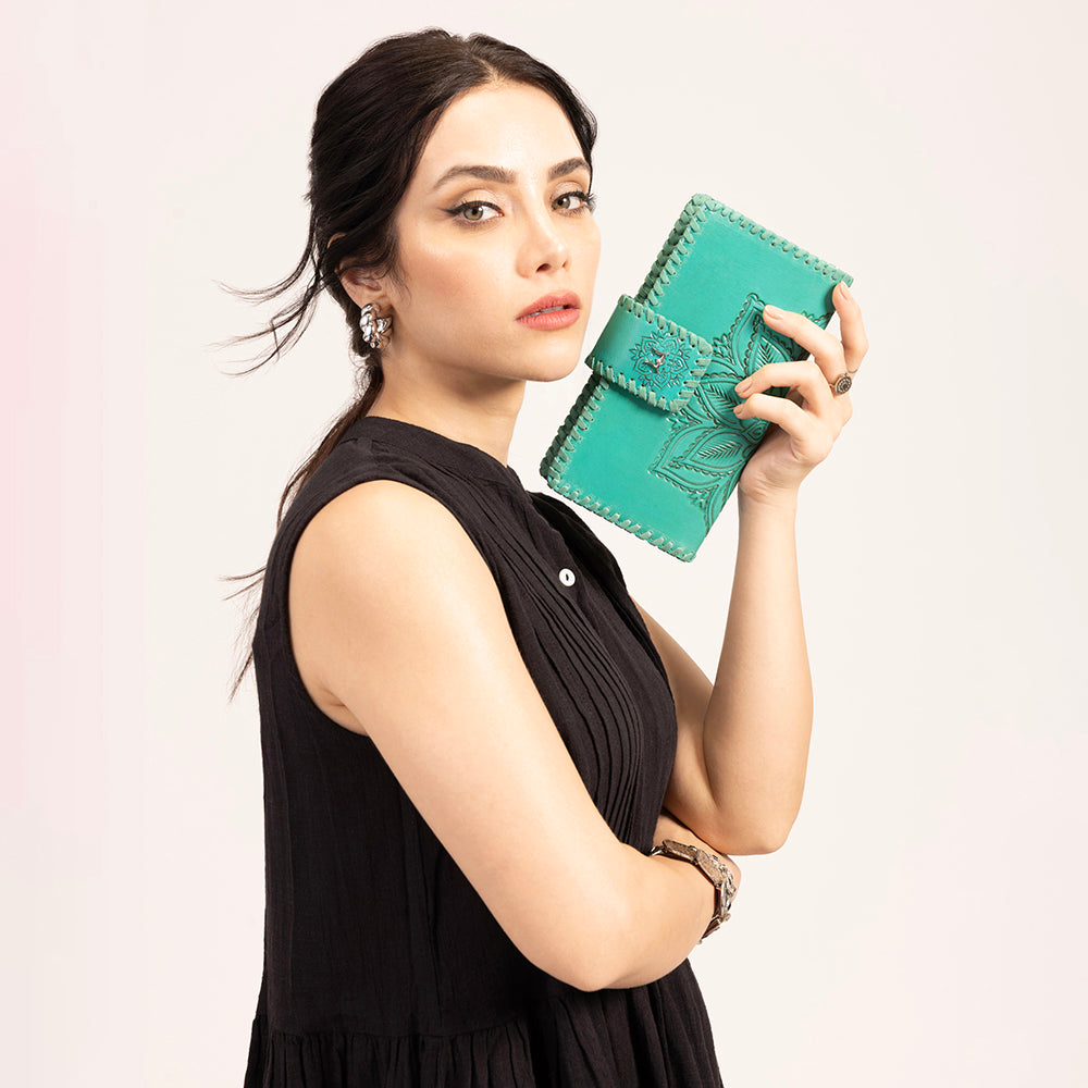 Loyal West Desert Lotus Wallet - Turquoise