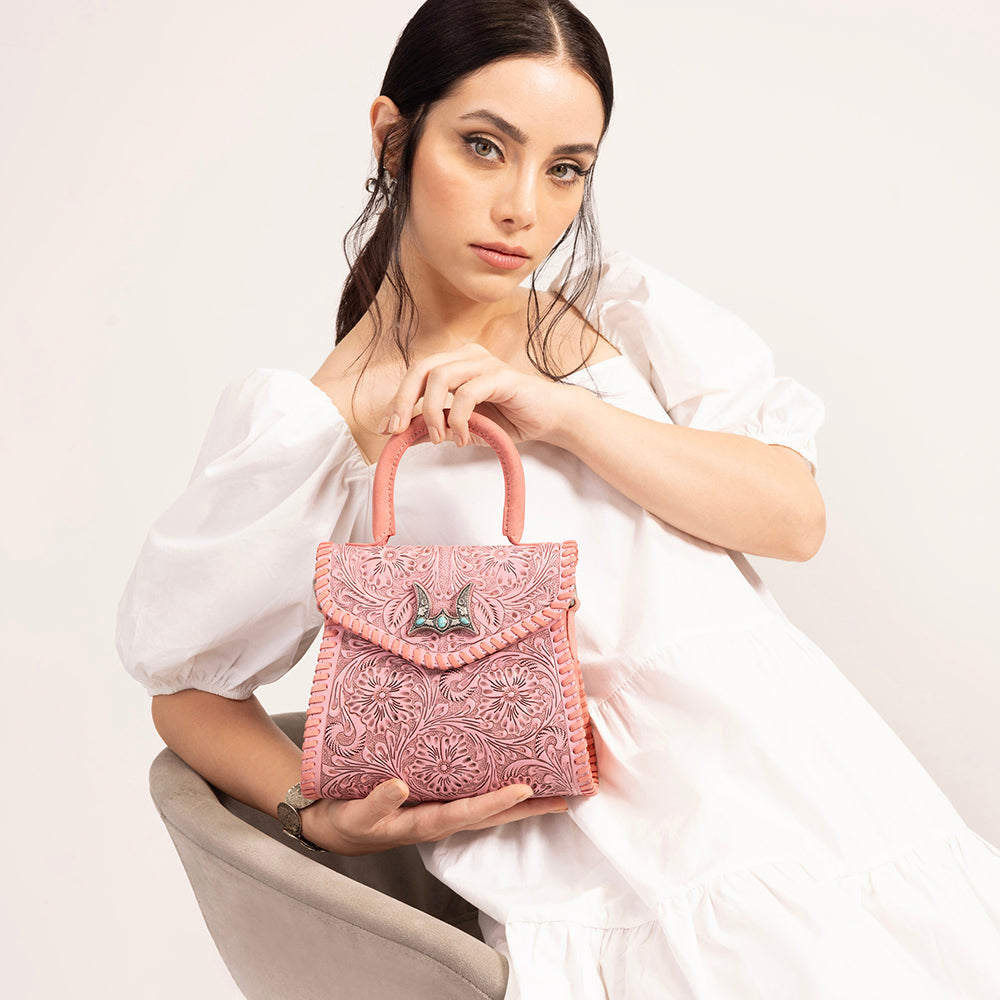 Loyal West Leon Mini Handle Purse - Pink