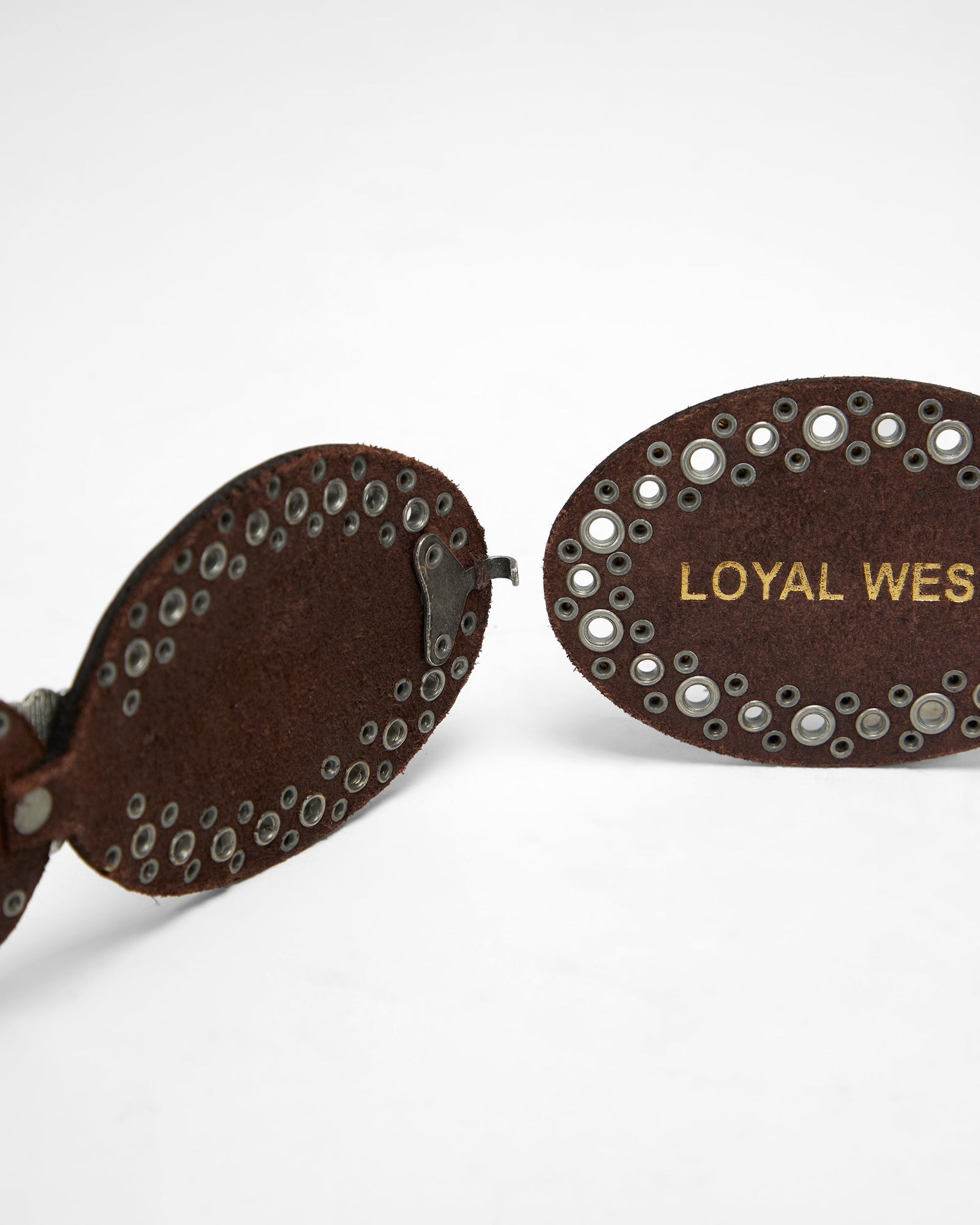 Loyal West Alta Buena Leather Belt In Calfskin-Dark Brown