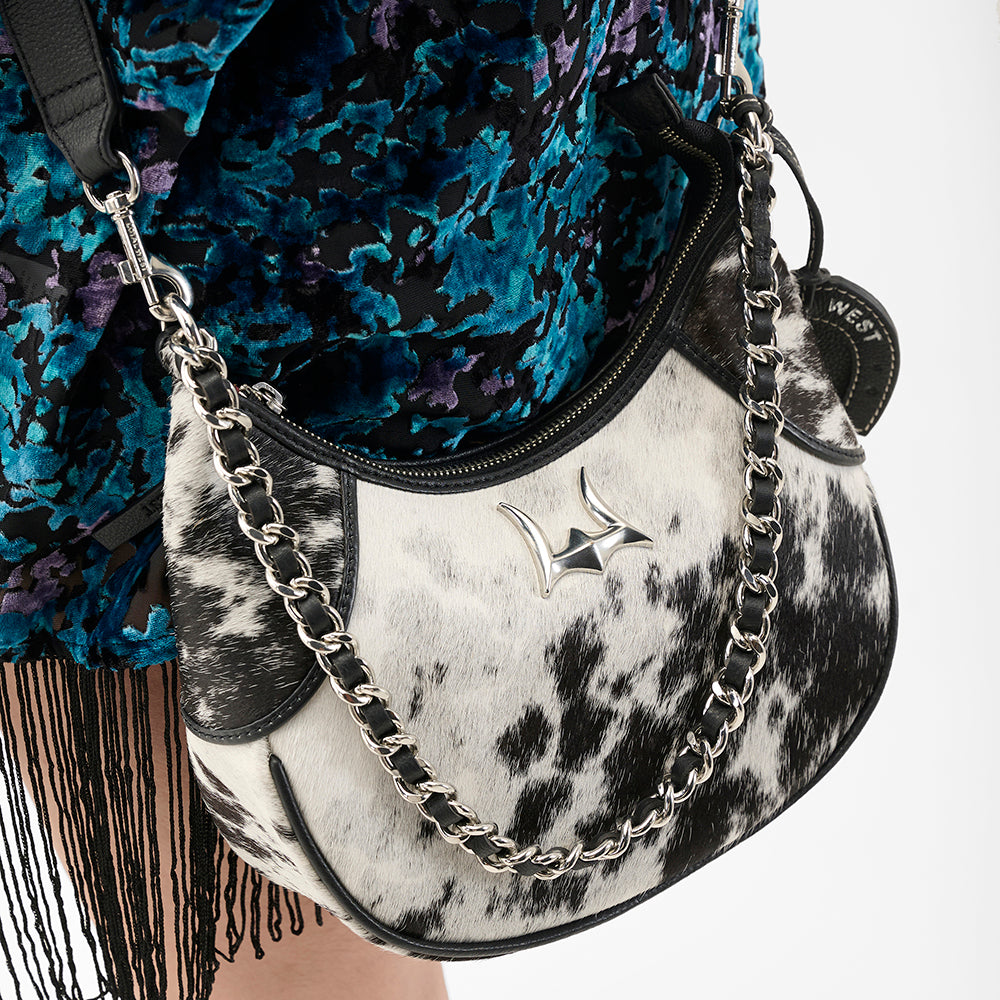 Loyal West Lueve Hairon Leather Bag