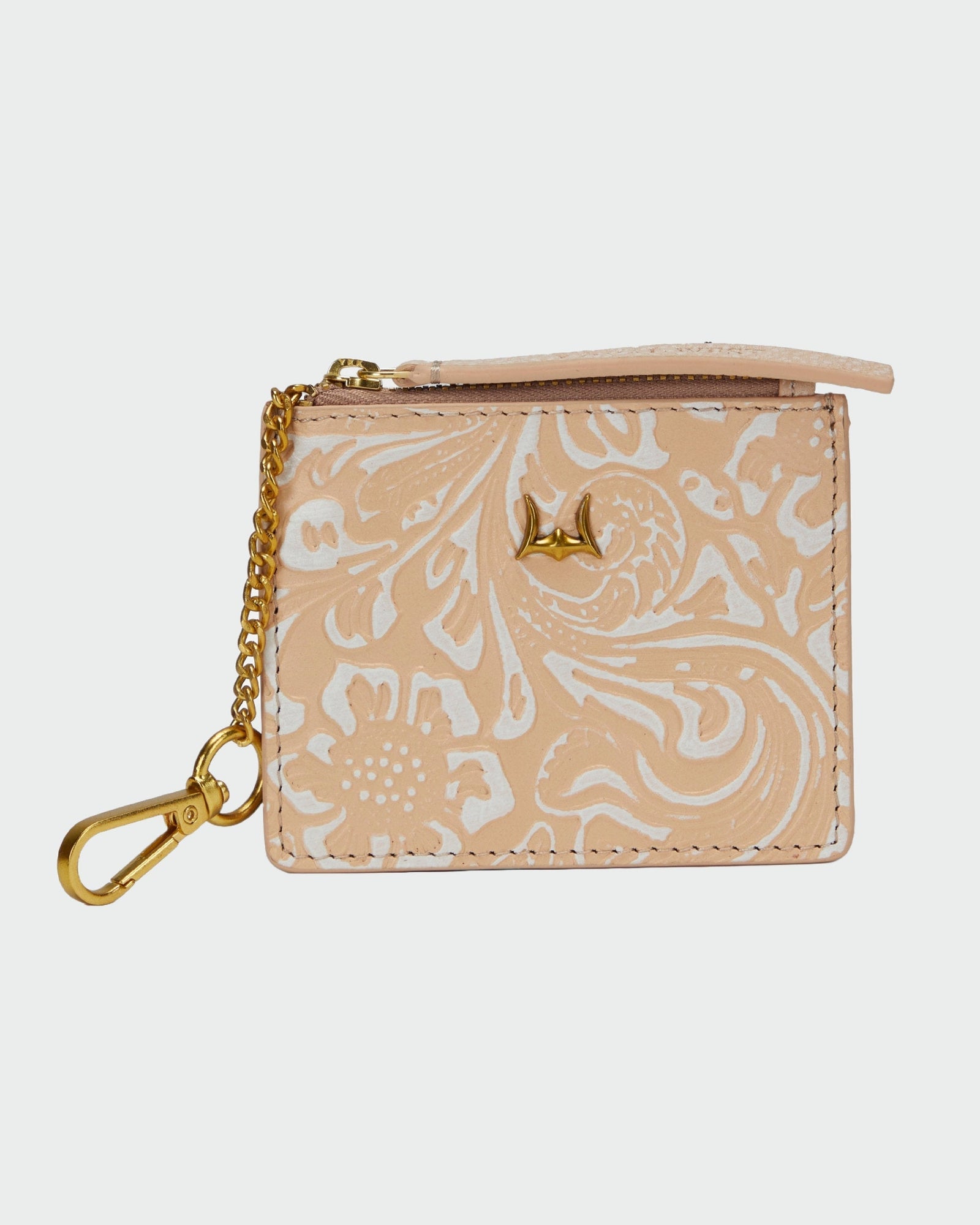 Loyal West Sophia Credit Card Holder In Black & White Cowhide
