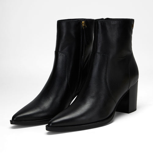 Loyal West Pointed Leather Booties