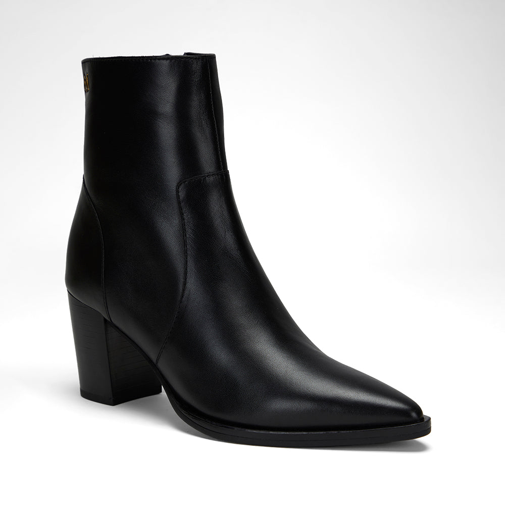 Loyal West Pointed Leather Booties
