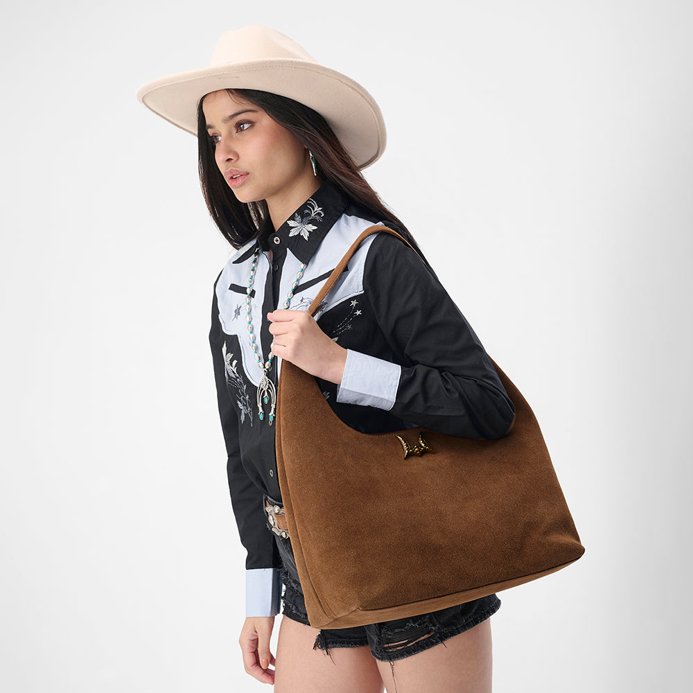 Loyal West Large Purse - In Suede Leather