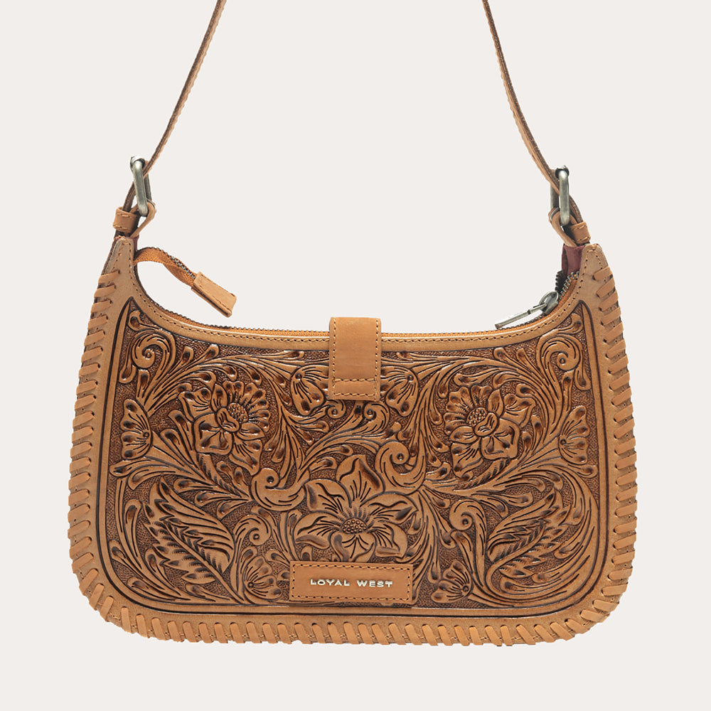 Loyal West Dannia Large Purse - Saddle Brown