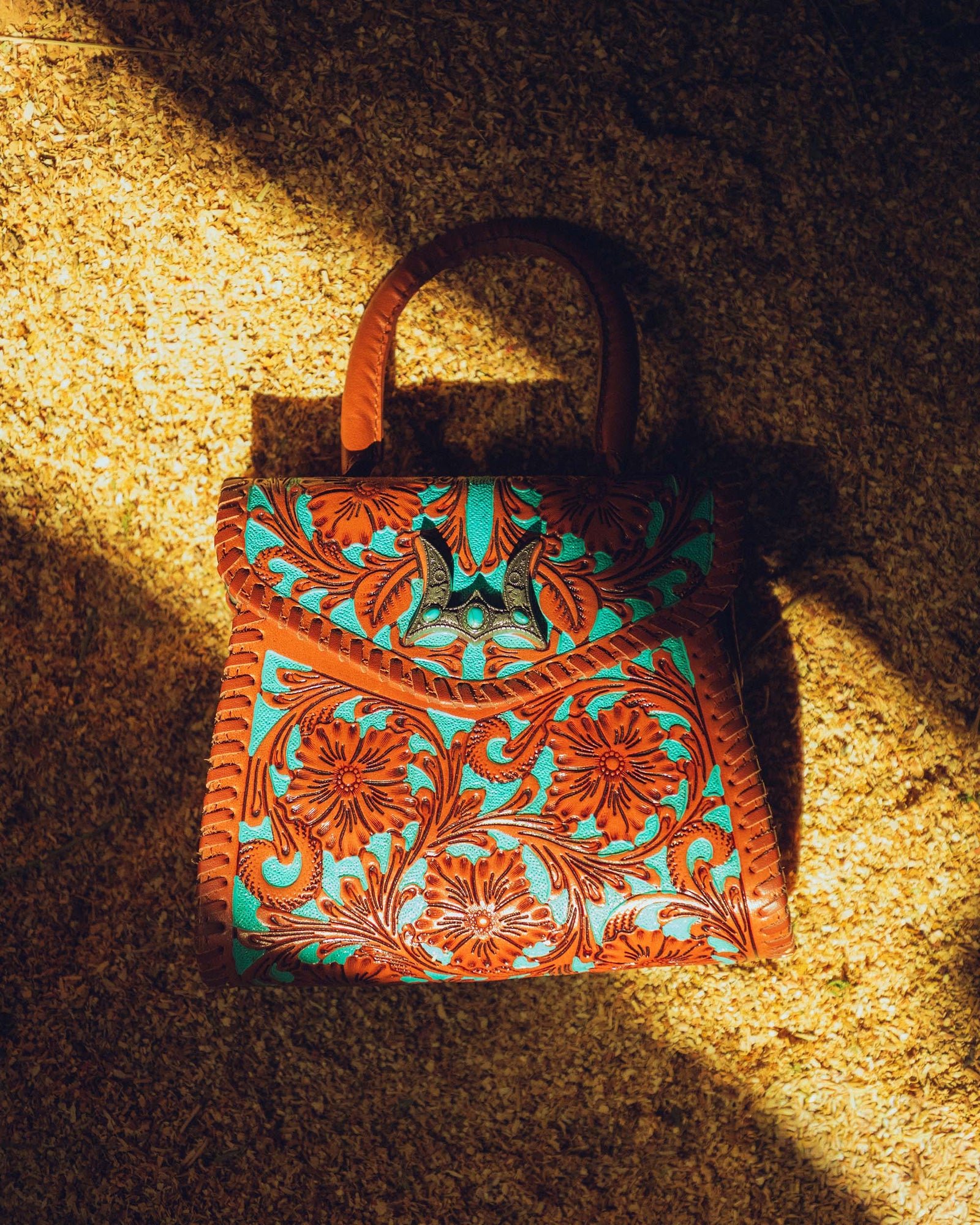 Loyal West Leon Mini Handle Purse - Whiskey & Water