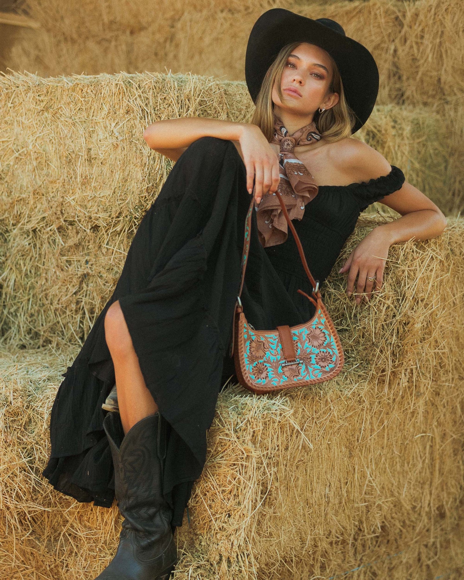 Loyal West Dannia Medium Purse - Whiskey & Water