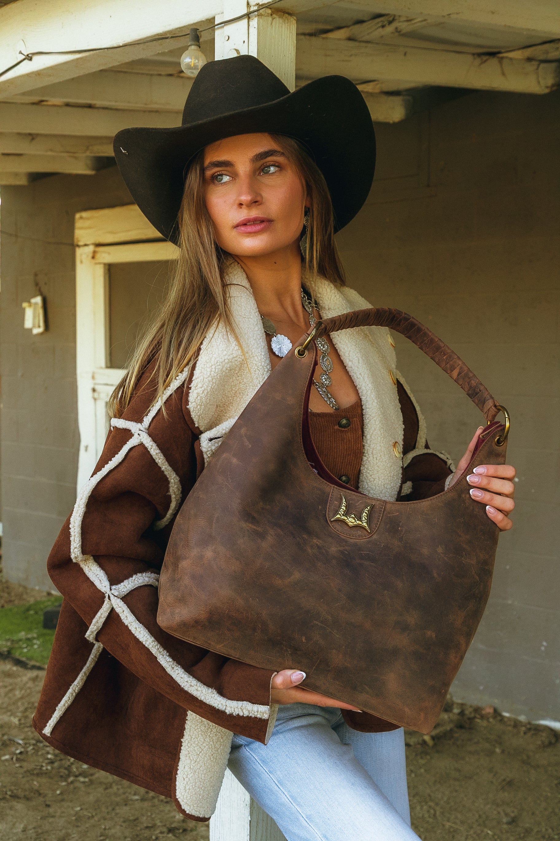 Lw Large Purse In In Brunette Leather