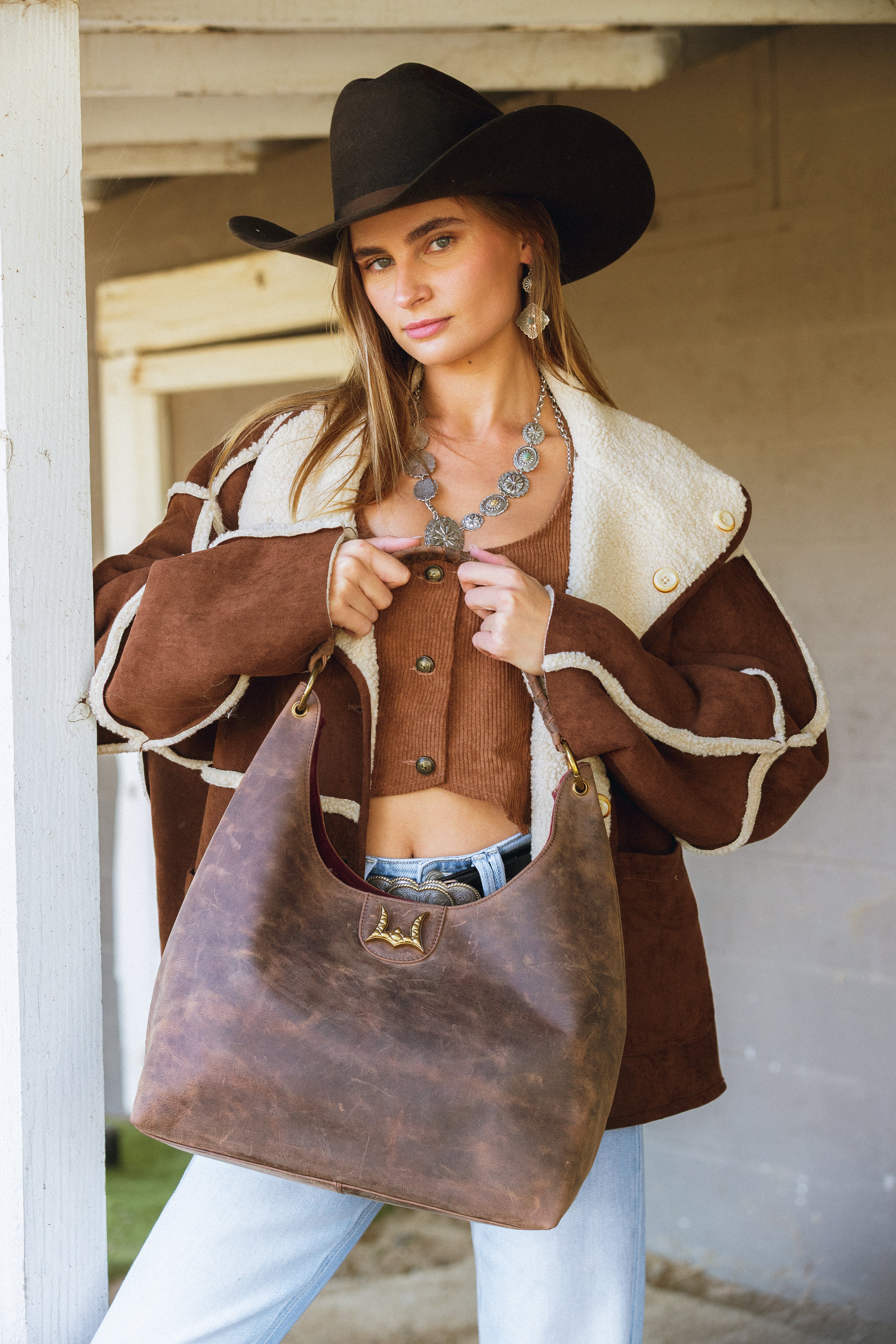 Lw Large Purse In In Brunette Leather