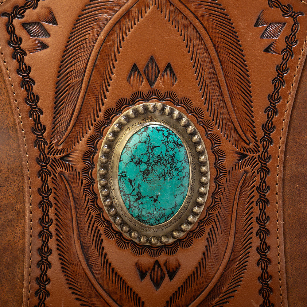 Sedona Tassle Bag In Saddle Brown