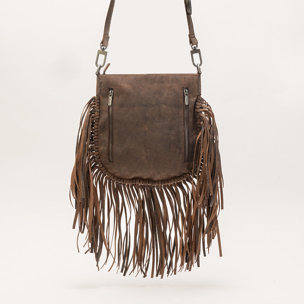 Mojave Tassle Bag In Brunette Leather