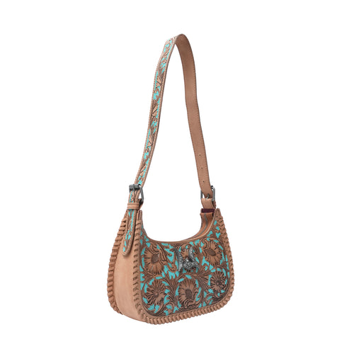 HANDTOOLED DANNIA MEDIUM PURSE - WHISKEY & WATER
