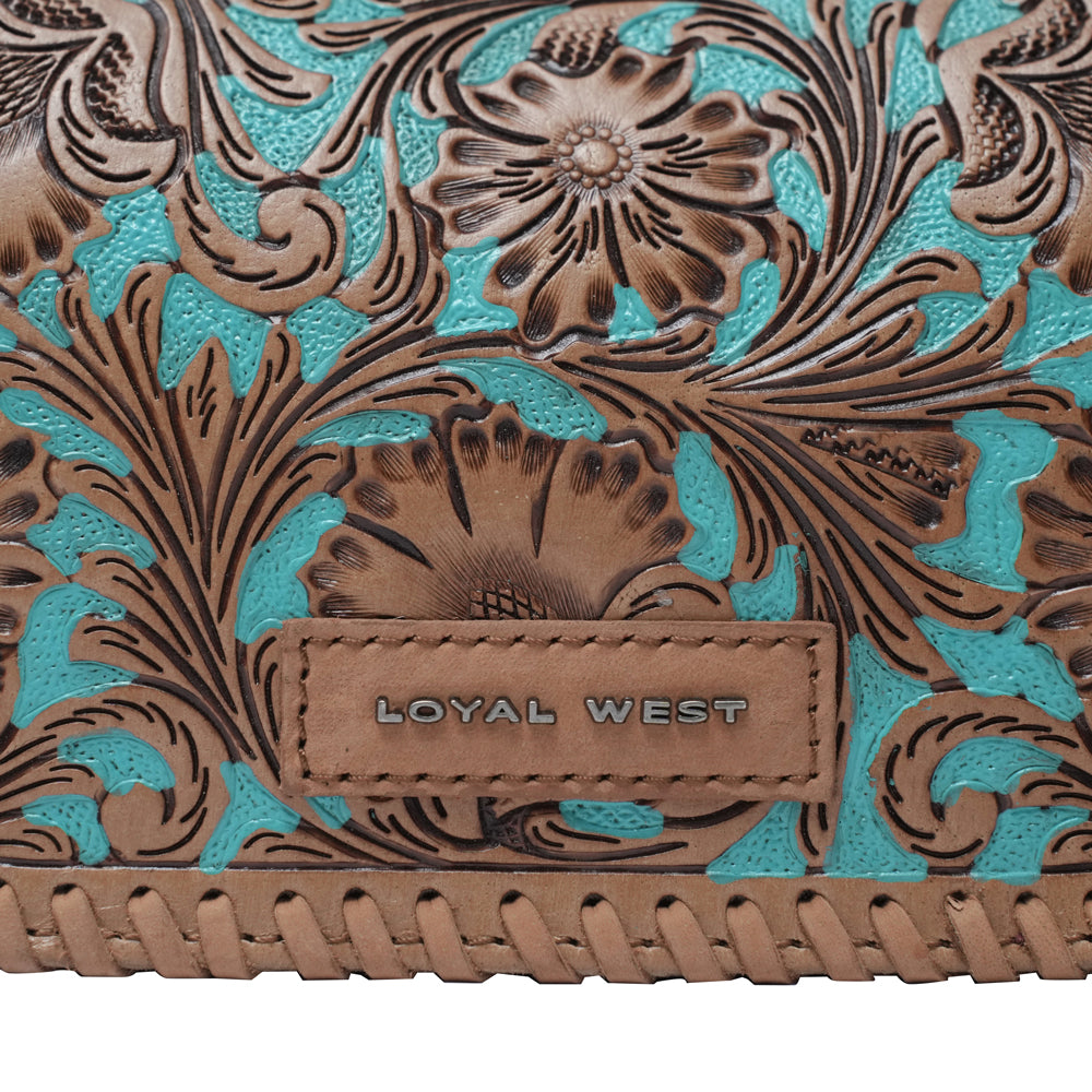 HANDTOOLED DANNIA MEDIUM PURSE - WHISKEY & WATER