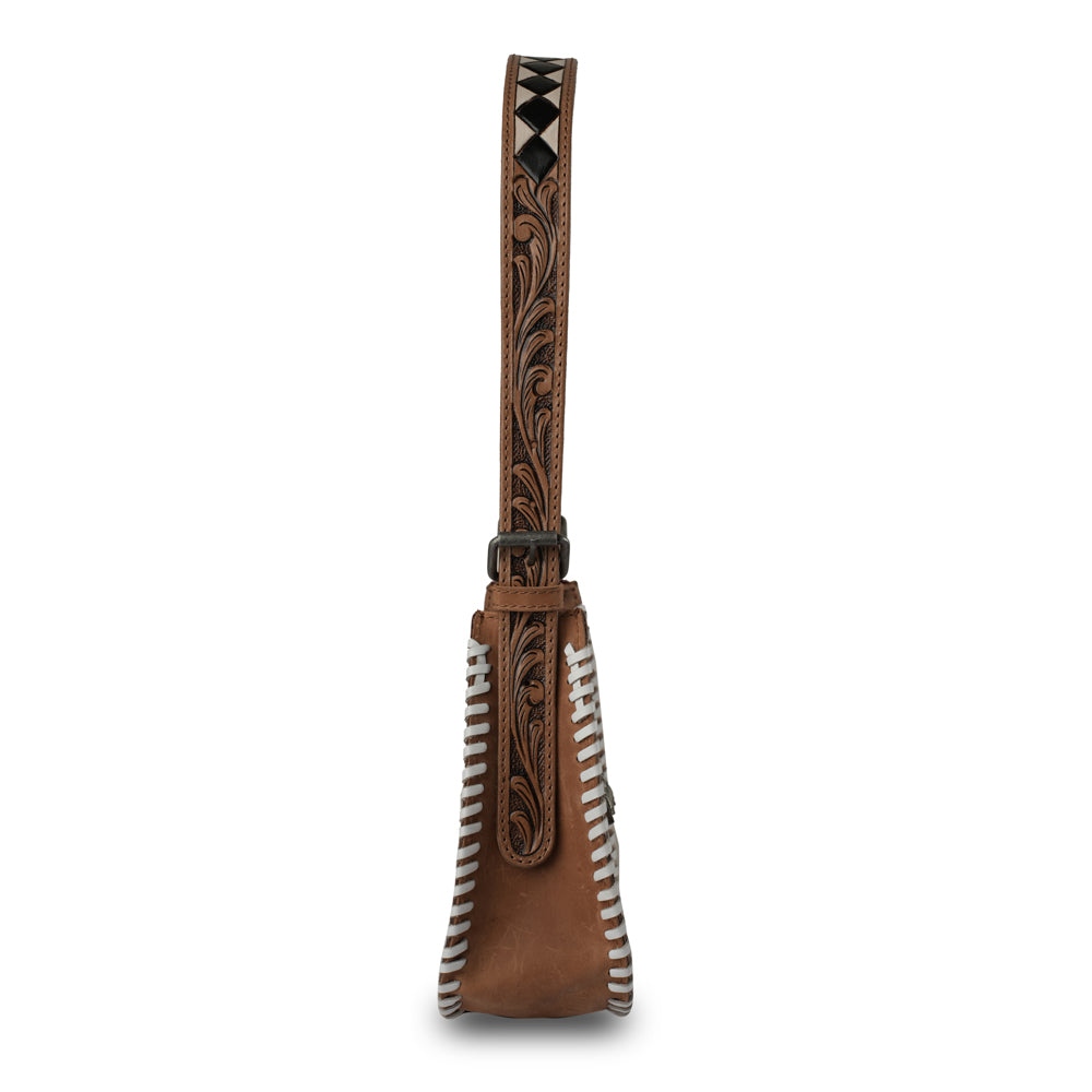 HANDTOOLED DANNIA MEDIUM PURSE CHECKERED EDITION