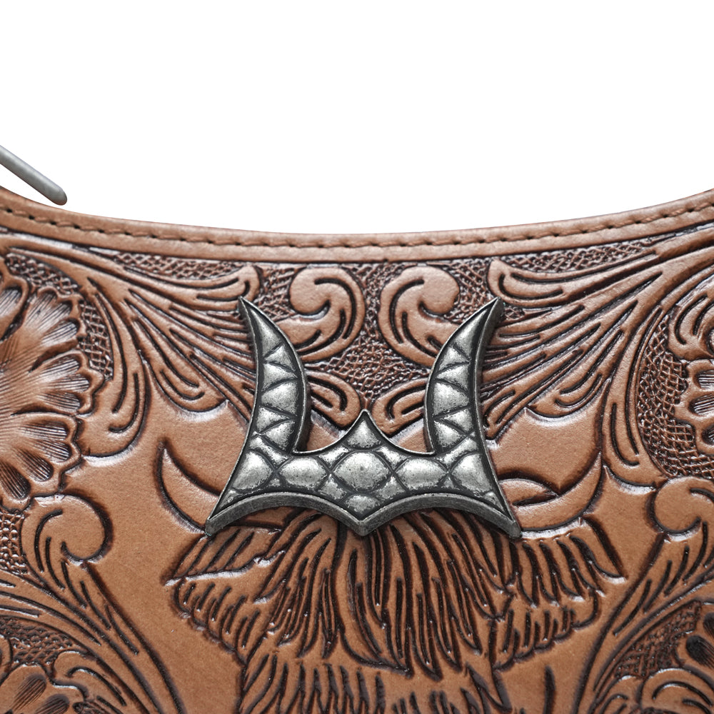 HANDTOOLED DANNIA MEDIUM PURSE – CATTLE