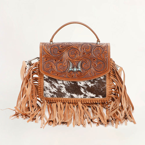 Loyal West Classic Flap Medium Tassle Bag Cowhide And Calfskin