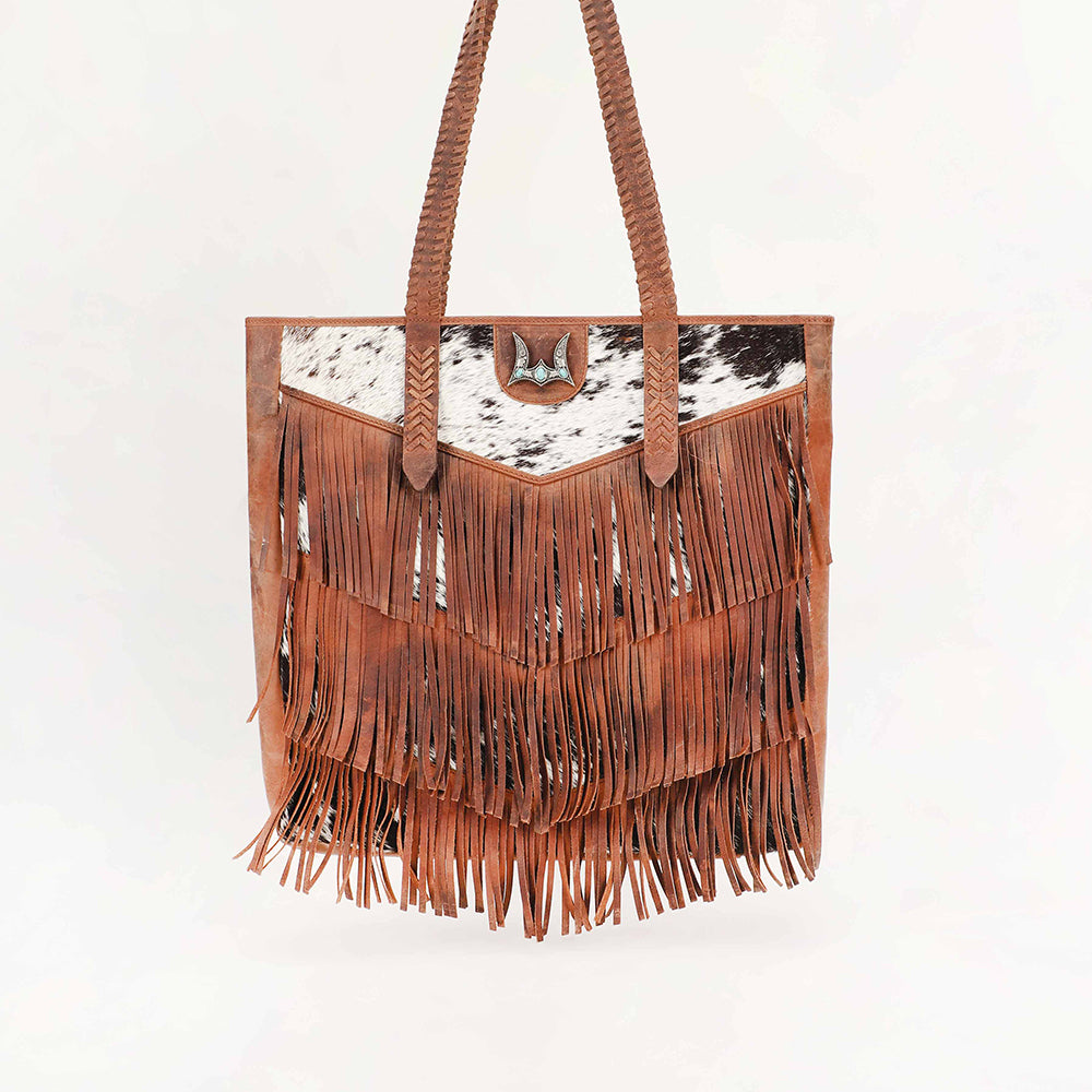 Loyal West Classic Flap Medium Tassle Bag Cowhide And Calfskin