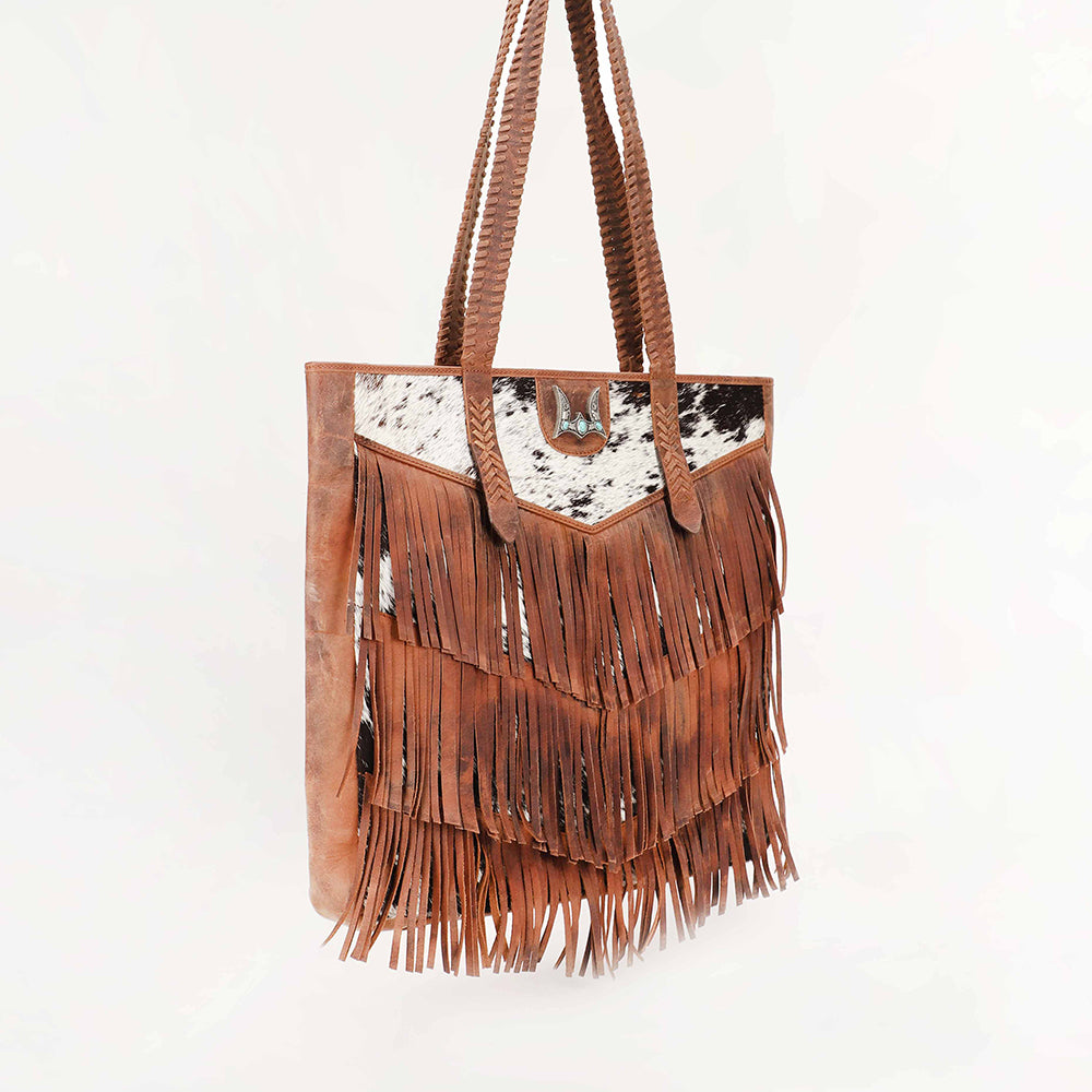 Loyal West Classic Flap Medium Tassle Bag Cowhide And Calfskin