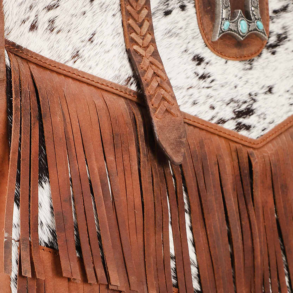 Loyal West Classic Flap Medium Tassle Bag Cowhide And Calfskin