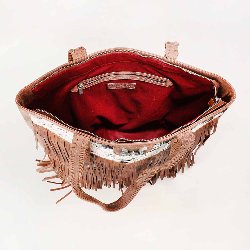 Loyal West Classic Flap Medium Tassle Bag Cowhide And Calfskin