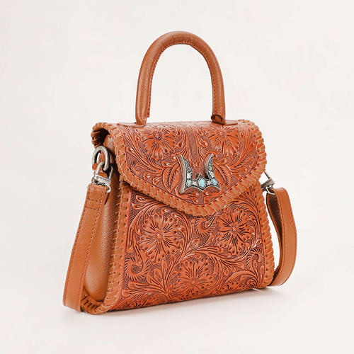 Loyal West Leon Mini Handle Purse - Brown