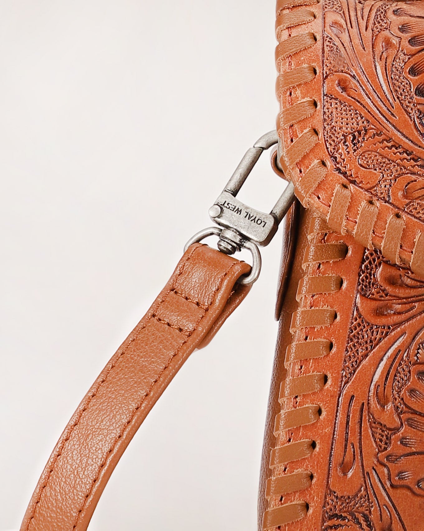 Loyal West Leon Mini Handle Purse - Brown