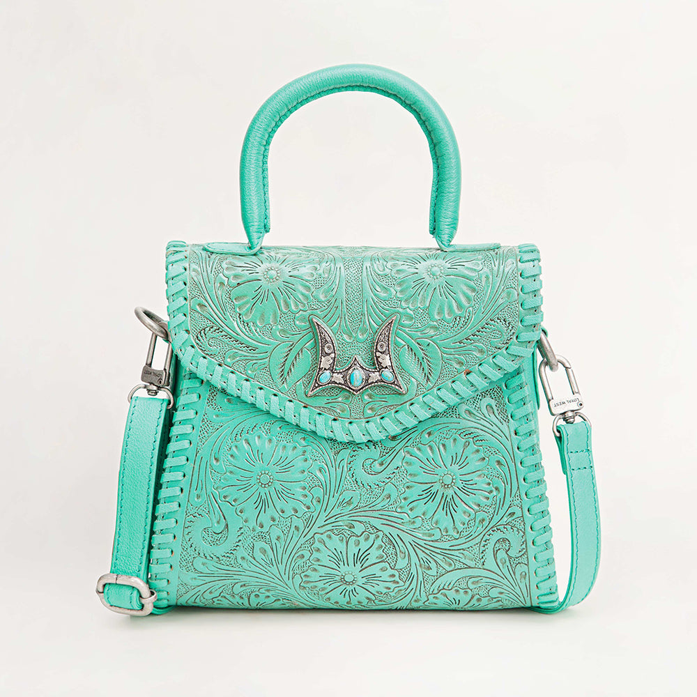 Loyal West Leon Mini Handle Purse - Turquoise