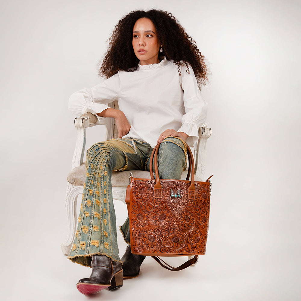 Loyal West Drover Large Bag Brown