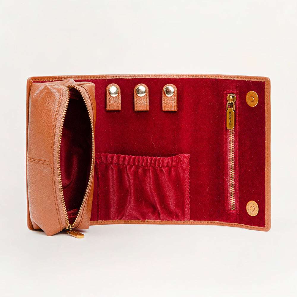 Loyal West Canyon Jewellery Case Brown And White