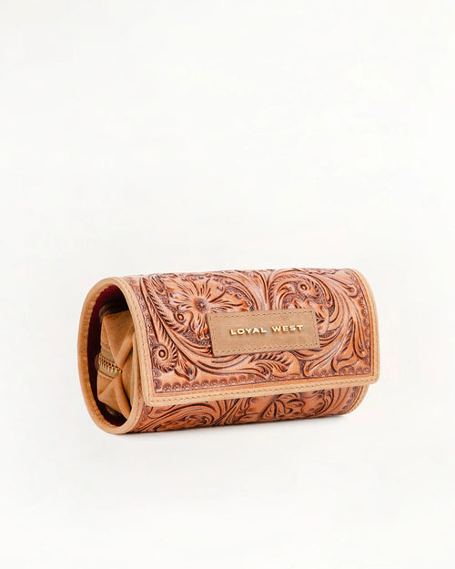 Lone Star Hand-Tooled Accessories Collection of 7