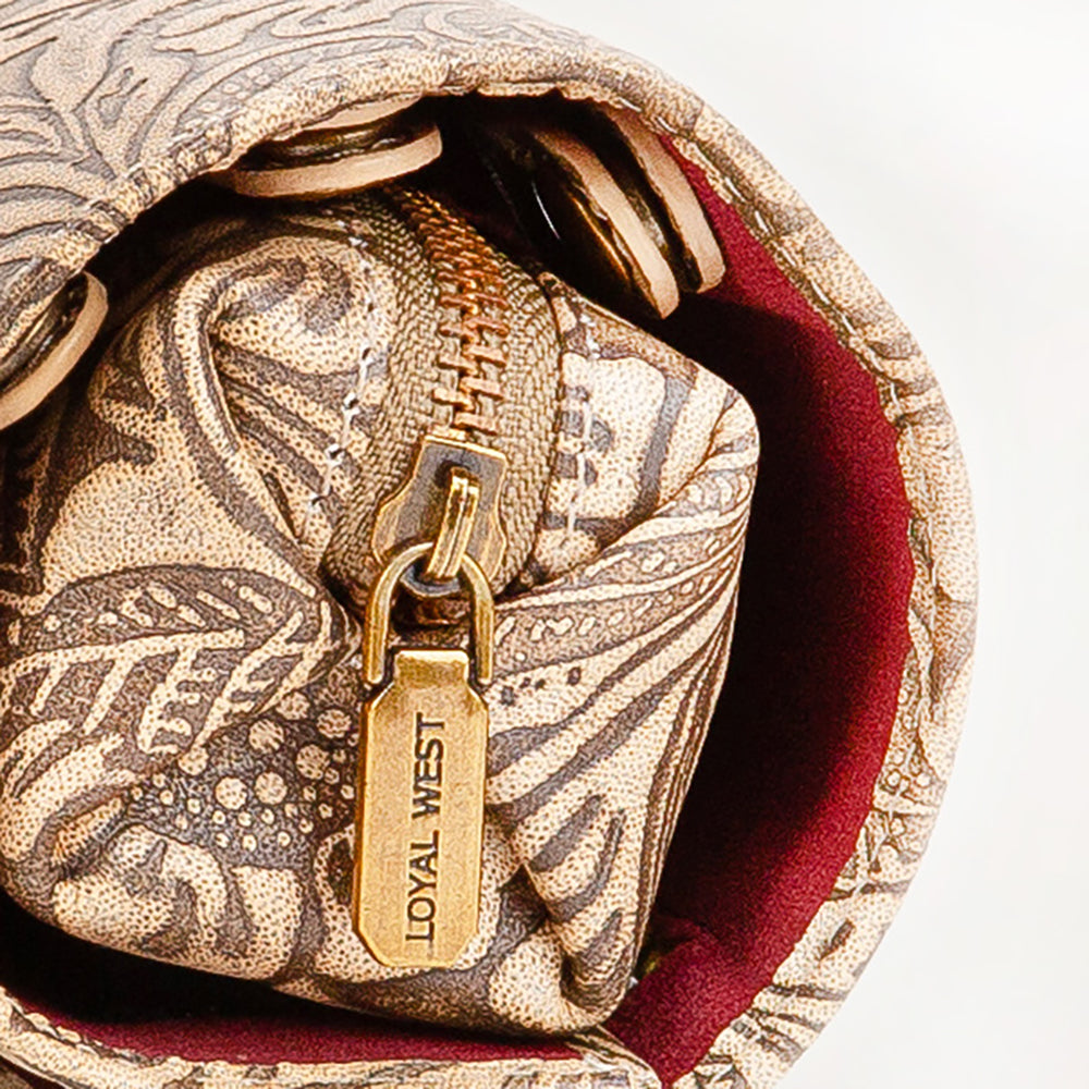 Loyal West Canyon Jewellery Case Embossed Floral Leather