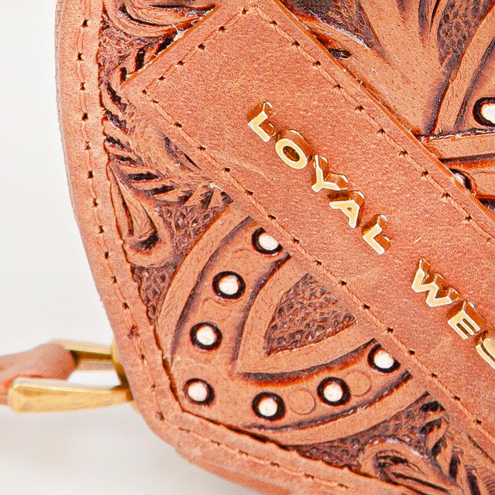 Loyal West Cupid Coin Pouch Handtooled Leather