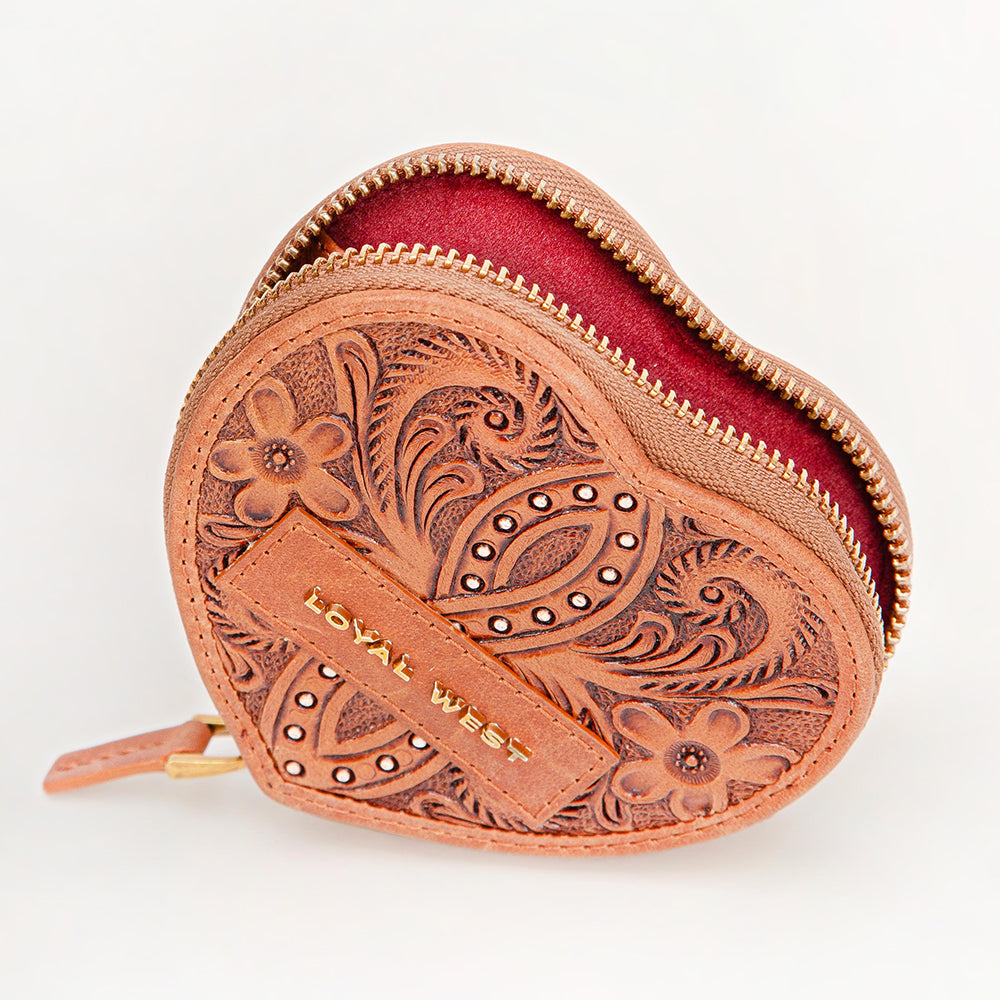 Loyal West Cupid Coin Pouch Handtooled Leather