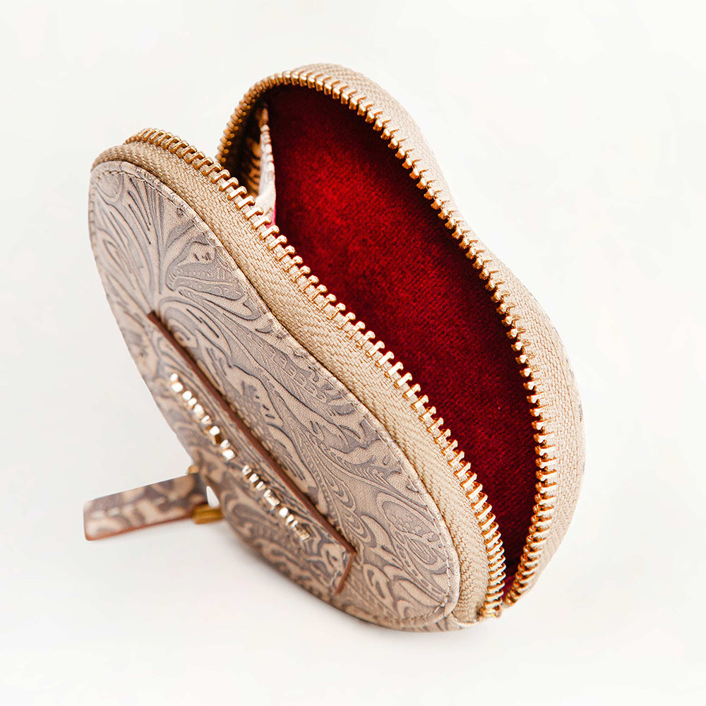 Loyal West Cupid Coin Pouch Embossed Floral