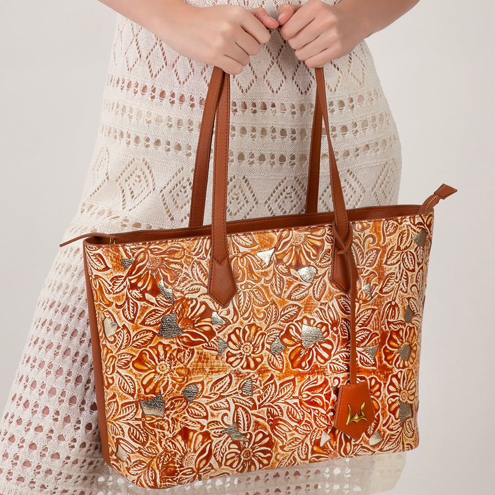 Loyal West California Poppy Large Bag Golden Floral