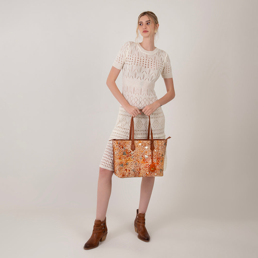 Loyal West California Poppy Large Bag Golden Floral