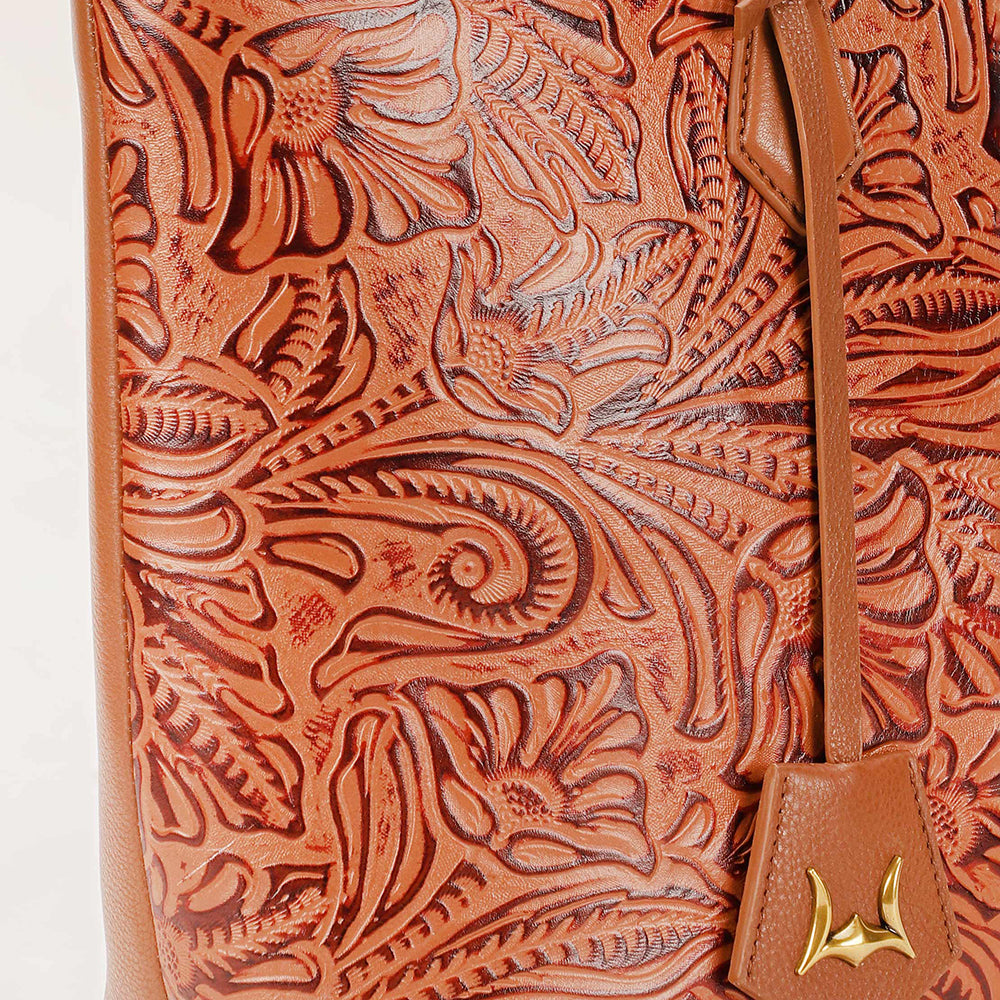 Loyal West California Poppy Large Bag Brown Floral